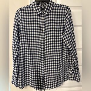 J Crew Crewcuts, Boys Blue white Gingham Button Down Shirt Size 8 Play Condition